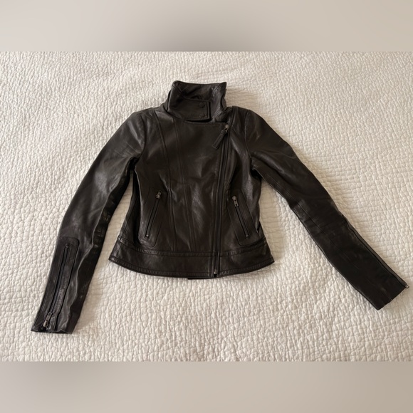 Aritzia Jackets & Blazers - SOLD Aritzia Mackage Black Leather Jacket